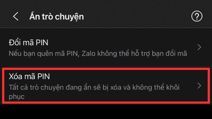 Làm gì khi quên mã pin PIN Zalo?