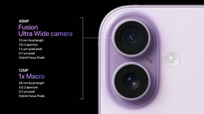 Camera sau sử dụng hệ thống kép 48MP với công nghệ Camera Fusion