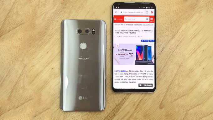 LG V30 giá 4,9 triệu có chất lượng đảm bảo