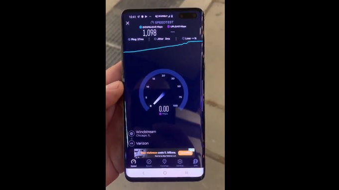 Tốc độ tải Galaxy S10 5G vượt mốc 1Gbps