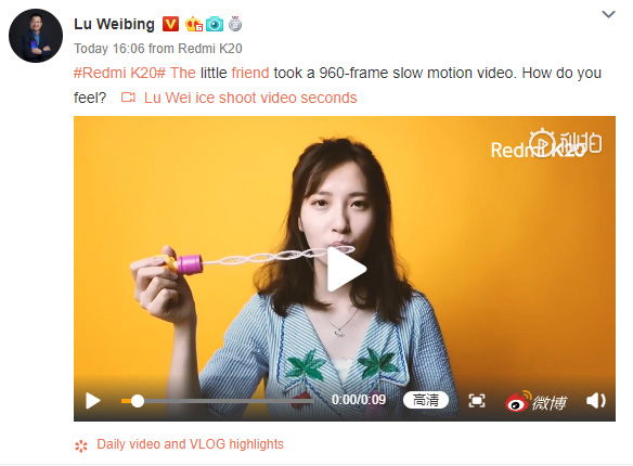 Redmi K20 Pro sẽ có camera 48MP Sony IMX586, quay video 960 fps