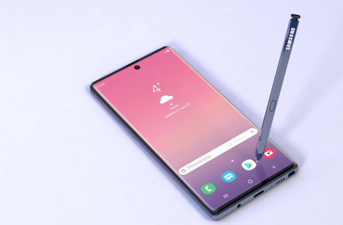 Màn hình Galaxy Note 10 có thể có nốt ruồi chính giữa 