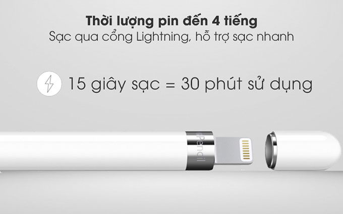 Apple Pencil 1: Thiết kế, tính năng, cách dùng, phiên bản hỗ trợ sạc