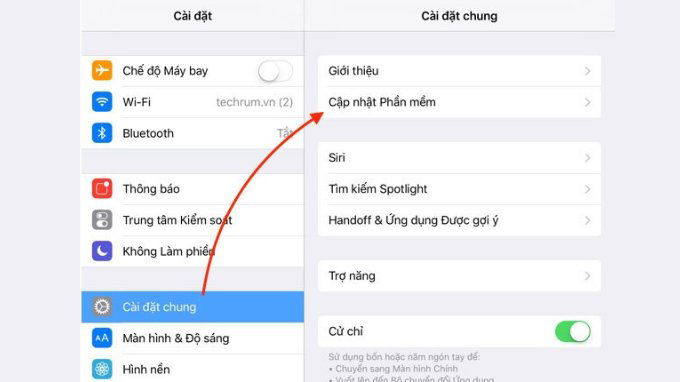 Cập nhât phần mềm mới nhất trên iPhone 14 Pro cũng giúp thiết bị đỡ bị nóng