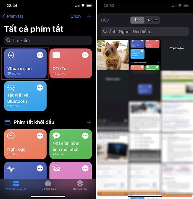 Vào phím tắt Background Remover và chọn ảnh mà bạn muốn tách nền