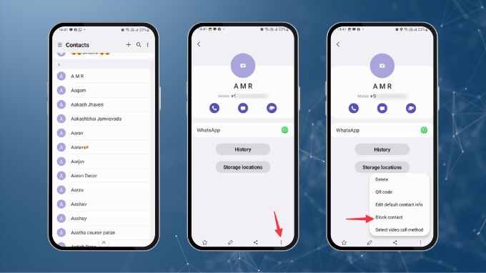 Các bước chặn cuộc gọi spam trong danh bạ
