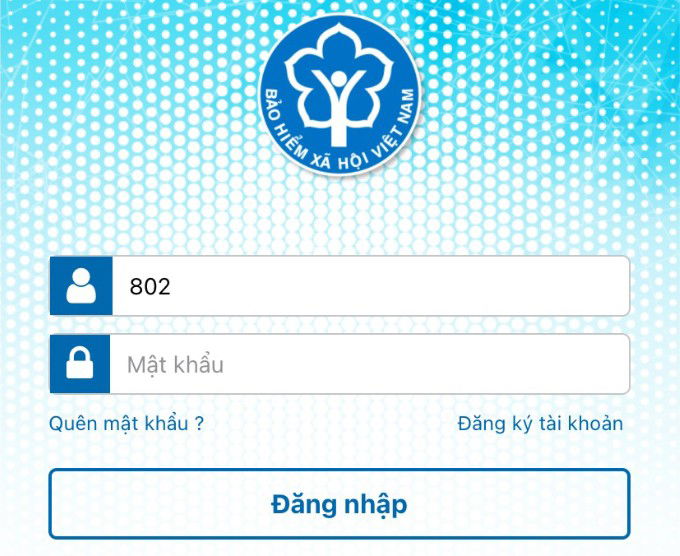 Bước 2 làm lại thẻ BHYT qua ứng dụng VssID