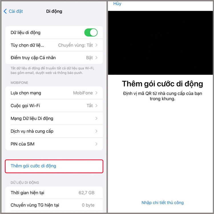 Hướng dẫn cài đặt eSIM mới