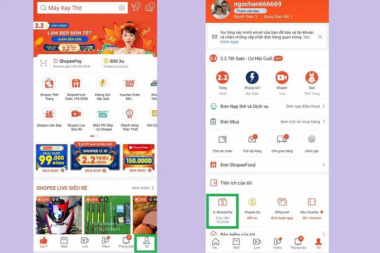 Cách rút tiền từ ví ShopeePay về tài khoản ngân hàng liên kết của người dùng