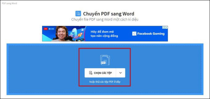 Bước 1 chuyển file PDF sang Word bằng Small PDF