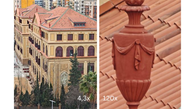 Ảnh chụp thu phóng từ camera Xiaomi 15 Ultra