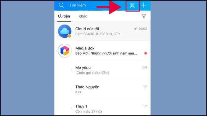 Cách quét mã QR trên iPhone qua Zalo