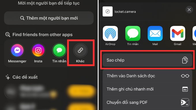 Sao chép liên kết thủ công