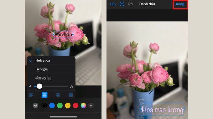 Tùy chỉnh chữ thêm vào ảnh trên iPhone