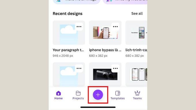 Cách chèn chữ vào ảnh trên iPhone bằng ứng dụng Canva