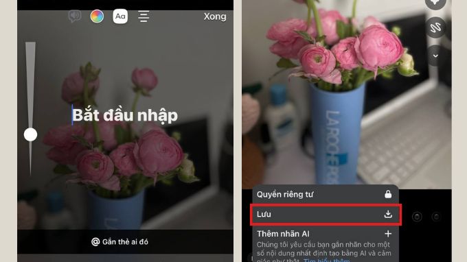 Cách thêm chữ lên ảnh trên iPhone bằng Facebook