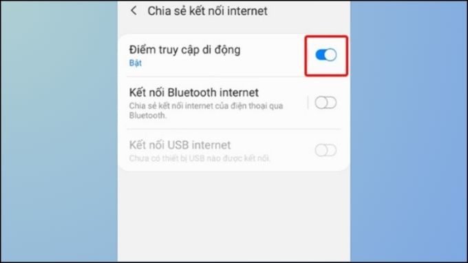 Bật chia sẻ Wifi trên 007Win nhà cái bằng dữ liệu di động