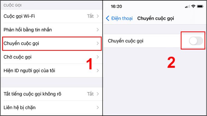 Cách hủy chuyển tiếp cuôc gọi trên iPhone