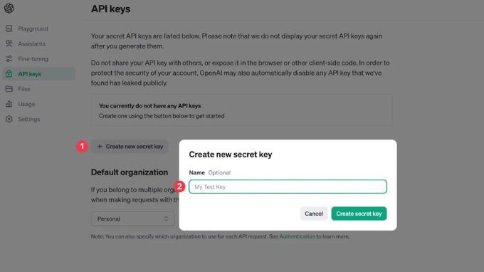Cách lấy API key của ChatGPT  