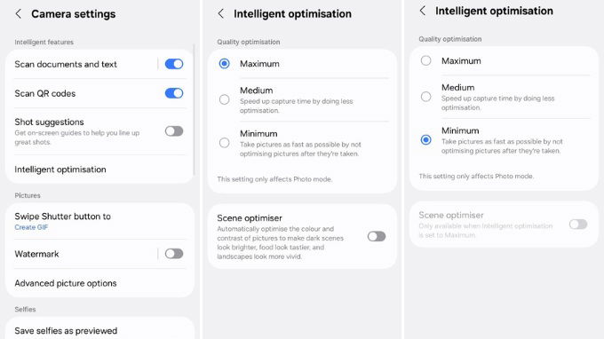 Cách điều chỉnh Intelligent Optimization