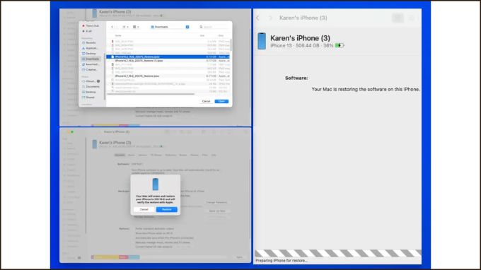 Cách xóa cài đặt iOS 26 Beta trên iPhone qua Finder