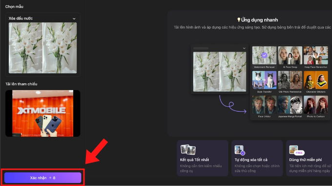 Cách xóa watermark bằng Monica AI