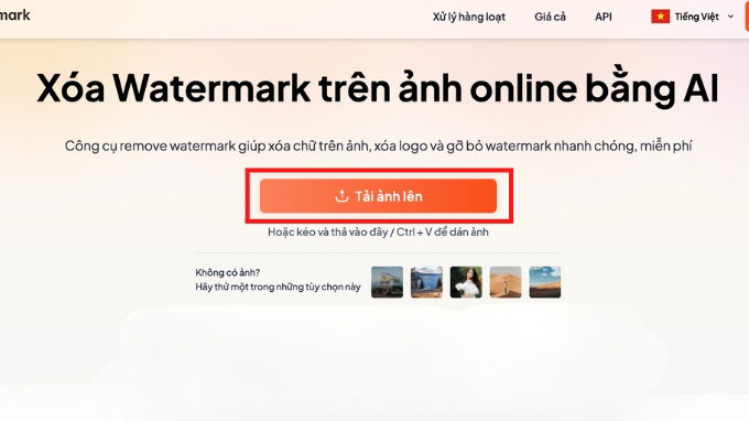 Cách xóa watermark bằng Dewatermark AI
