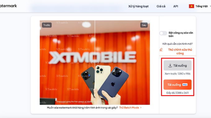 Cách xóa watermark bằng Dewatermark AI