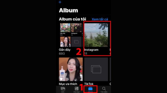 Cách tải ảnh từ iCloud về iPhone qua Album chia sẻ