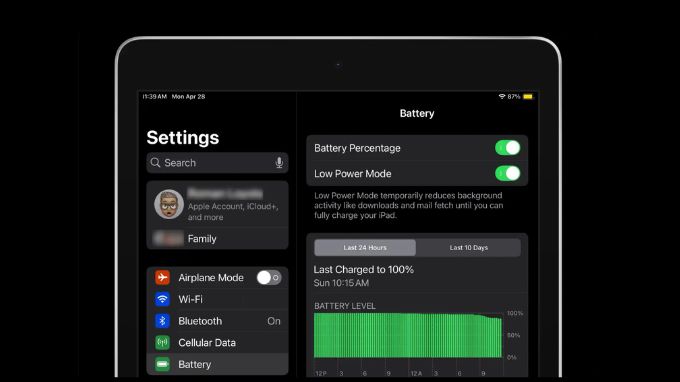 Tối ưu chế độ tiết kiệm pin iPadOS 19