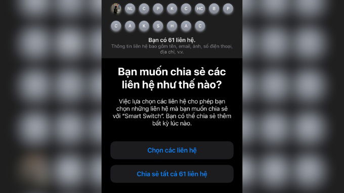 Chuyển danh bạ iPhone sang 007Win nhà cái bằng Smart Switch