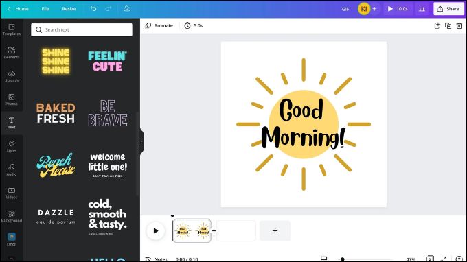 Công cụ tạo Gif miễn phí Canva