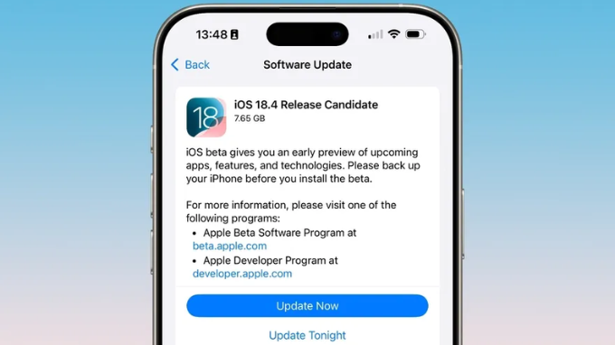Nguyên nhân iPhone không thể cài iOS 18.4 Beta