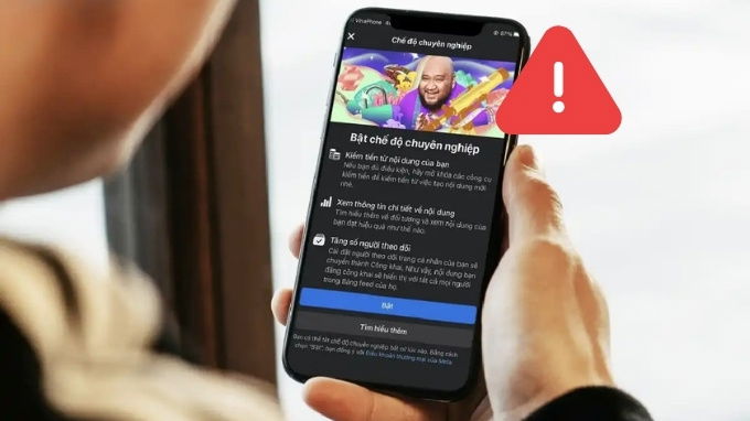 Nguyên nhân không bật được chế độ chuyên nghiệp trên Facebook