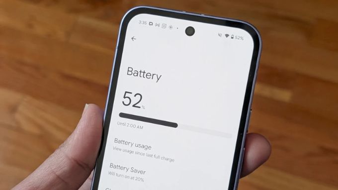 Pin và sạc của Google Pixel 9a