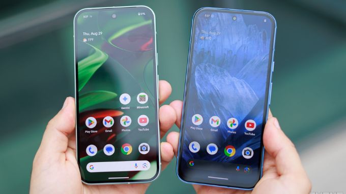 Khác biệt hiển thị giữa Google Pixel 9a và 8a