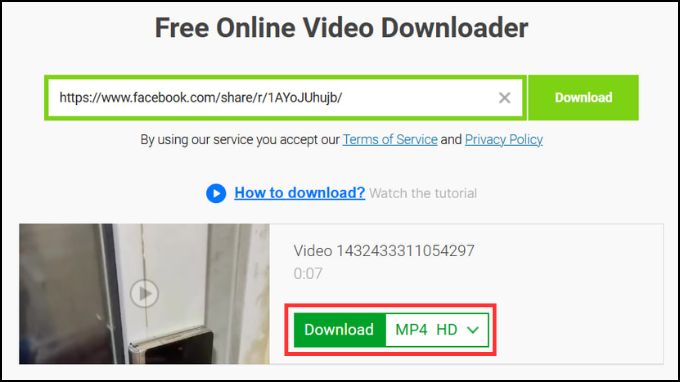 Cách tải video Facebook với Savfrom.net