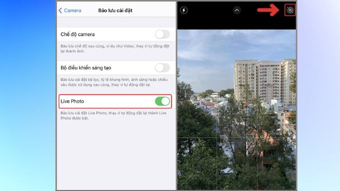 Cách tắt tiếng chụp ảnh trên iPhone với chế độ Live Photo