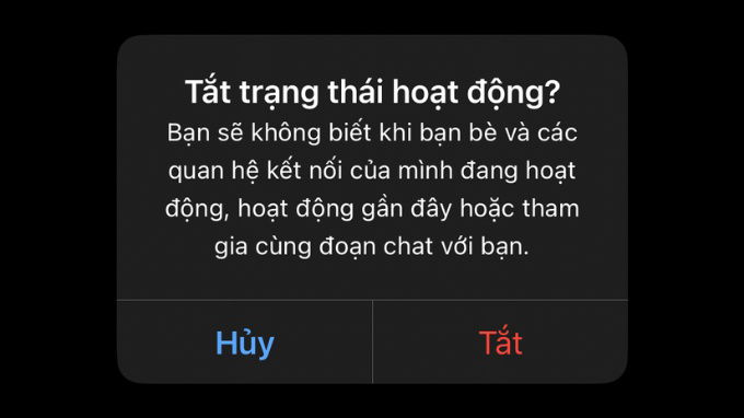 Tắt trạng thái hoạt động trên Messenger