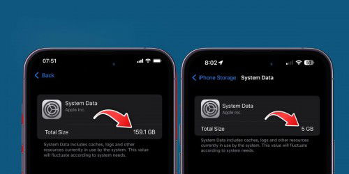 cách xóa dữ liệu hệ thống trên iphone