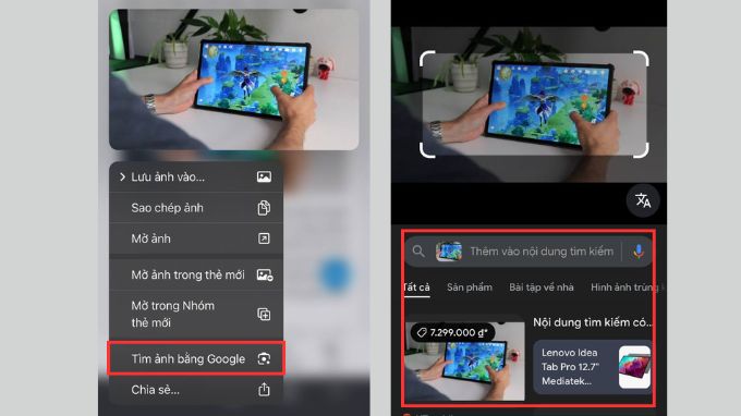 Tìm kiếm bằng hình ảnh gián tiếp trên iPhone