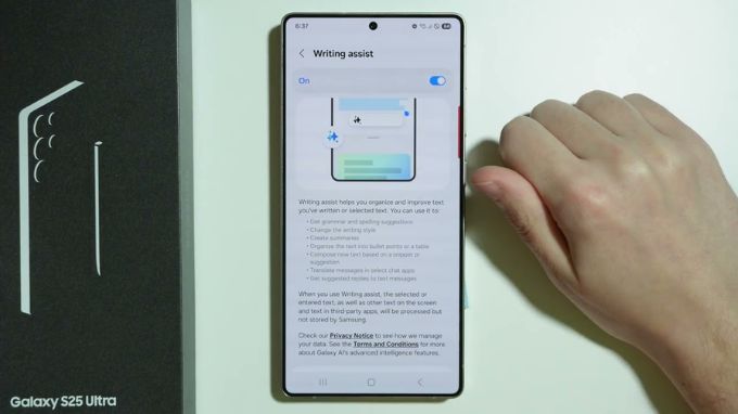 Tính năng AI Writing assist