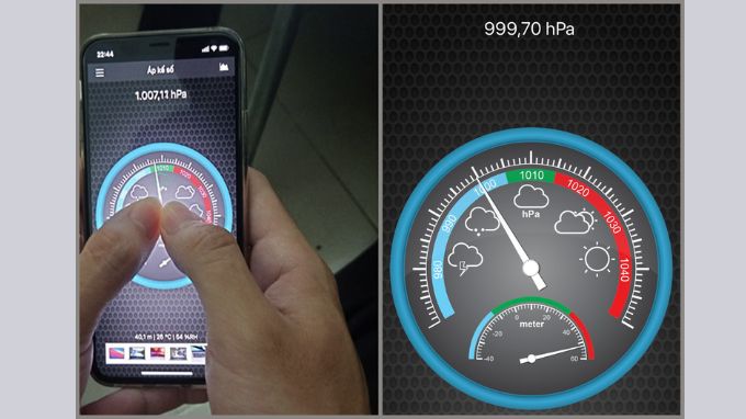 Ứng dụng đo cảm biến áp suất trên iPhone