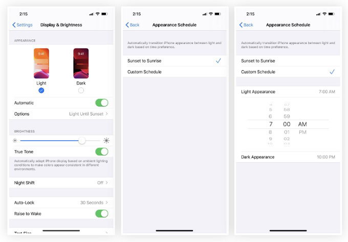 Đặt lịch cho Chế độ Dark Mode dễ dàng