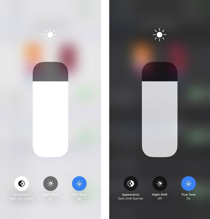 Điều chỉnh Dark Mode ngay lập tức từ Trung tâm điều khiển