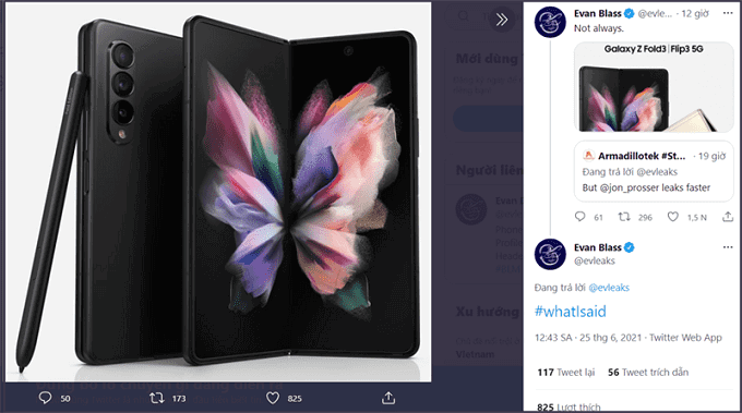 Ảnh render Galaxy Fold 3