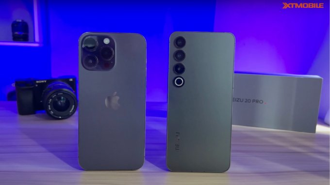 So sánh thiết kế của iPhone 14 Pro Max và Meizu 20 Pro