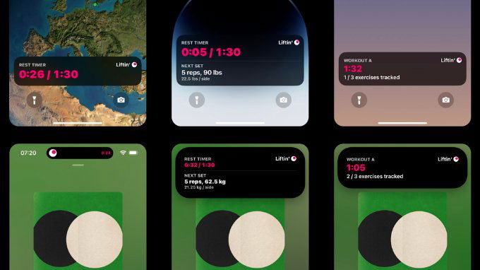 Ứng dụng Liftin giúp theo dõi quá trình tập luyện trên iPhone 14 Pro