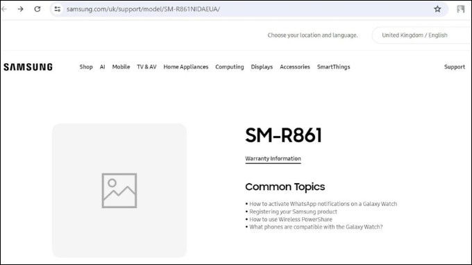 Galaxy Watch FE xuất hiện trên trang web chính thức
