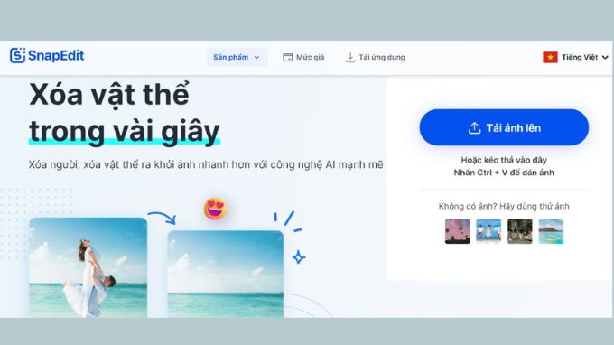 SnapEdit - Trang web AI giúp tăng độ nét cho ảnh miễn phí